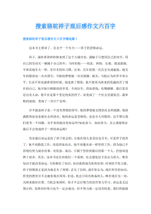 搜索骆驼祥子观后感作文六百字.doc