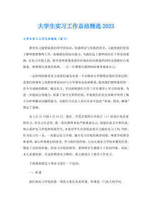 大学生实习工作总结精选2023.doc