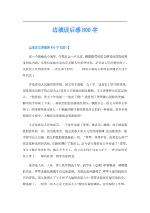 边城读后感800字.doc