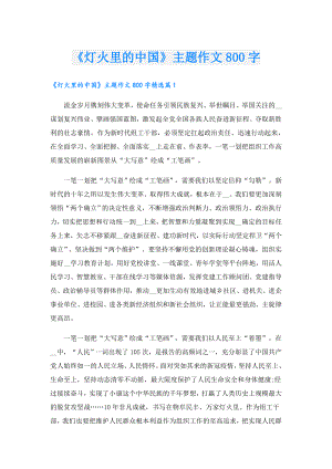 《灯火里的中国》主题作文800字.doc