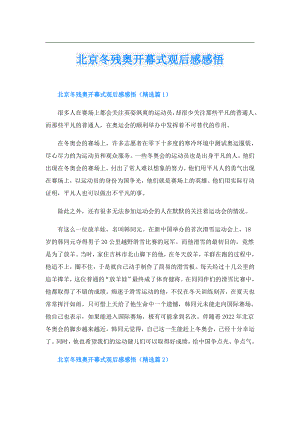 北京冬残奥开幕式观后感感悟.doc