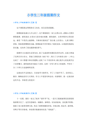 小学生二年级假期作文.doc