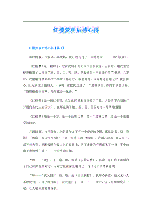 红楼梦观后感心得.doc