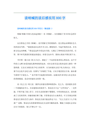 读呐喊的读后感实用800字.doc