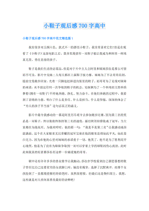 小鞋子观后感700字高中.doc
