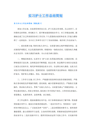 实习护士工作总结简短.doc