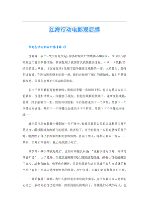 红海行动电影观后感.doc