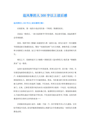 追风筝的人300字以上读后感.doc