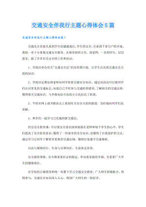 交通安全伴我行主题心得体会5篇.doc