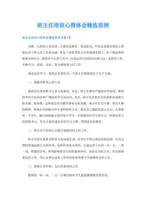 班主任培训心得体会精选范例.doc