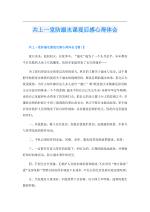 共上一堂防溺水课观后感心得体会.doc