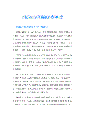 双城记小说经典读后感700字.doc