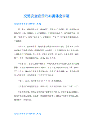 交通安全宣传片心得体会5篇.doc