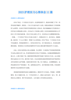 2023护理实习心得体会11篇.doc