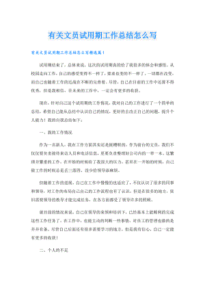 有关文员试用期工作总结怎么写.doc