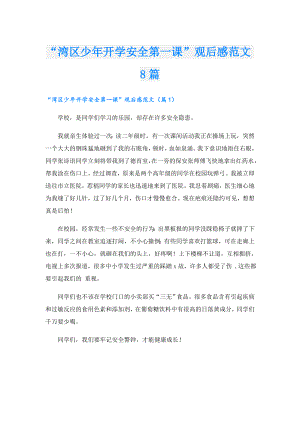 “湾区少年开学安全第一课”观后感范文8篇.doc