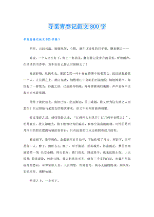 寻觅青记叙文800字.doc