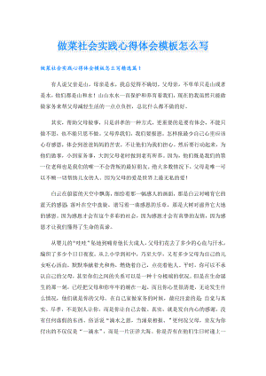 做菜社会实践心得体会模板怎么写.doc