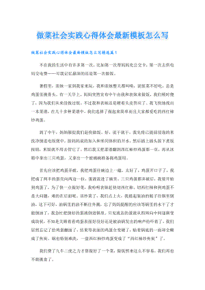 做菜社会实践心得体会最新模板怎么写.doc