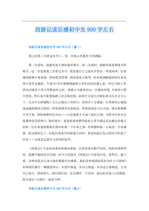 西游记读后感初中生800字左右.doc