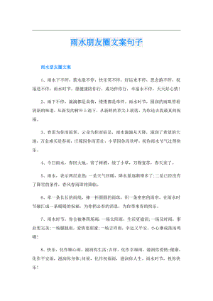雨水朋友圈文案句子.doc