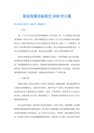 职业发展目标范文1000字5篇.doc