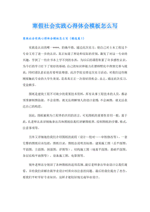 寒假社会实践心得体会模板怎么写.doc