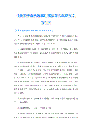 《让真情自然流露》部编版六年级作文700字.doc