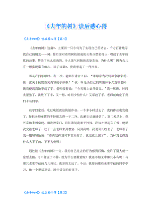 《去年的树》读后感心得.doc