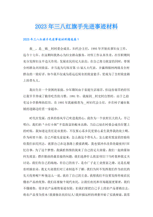 2023年三八红旗手先进事迹材料.doc