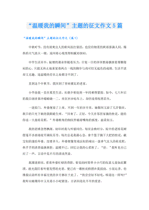 “温暖我的瞬间”主题的征文作文5篇.doc