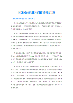 《挪威的森林》阅读感悟13篇.doc