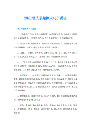 2023情人节超撩人句子说说.doc