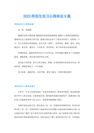 2023师范生实习心得体会9篇.doc