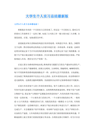 大学生个人实习总结最新版.doc