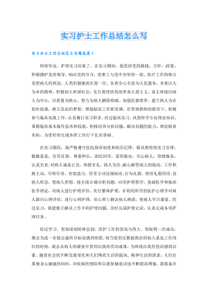 实习护士工作总结怎么写.doc