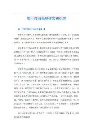 初一打羽毛球作文600字.doc