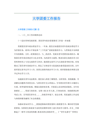 大学团委工作报告.doc