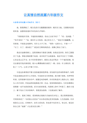 让真情自然流露六年级作文.doc