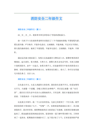 消防安全二年级作文.doc