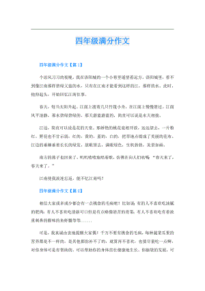 四年级满分作文.doc