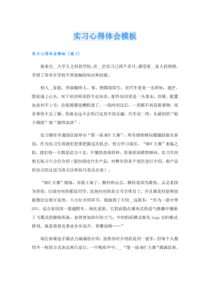 实习心得体会模板.doc