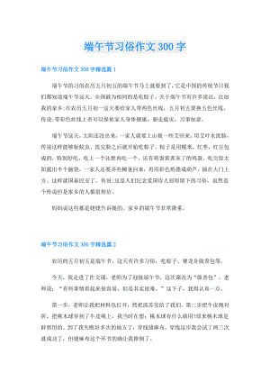 端午节习俗作文300字.doc