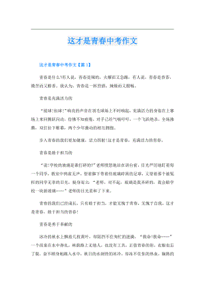 这才是青中考作文.doc