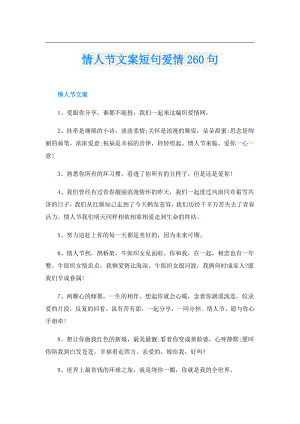 情人节文案短句爱情260句.doc