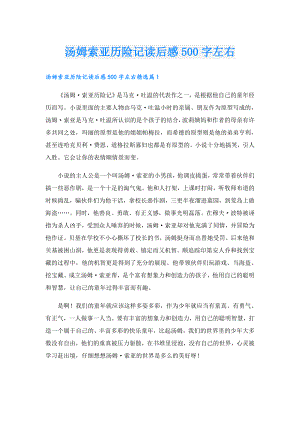 汤姆索亚历险记读后感500字左右.doc
