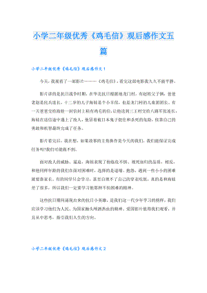 小学二年级优秀《鸡毛信》观后感作文五篇.doc
