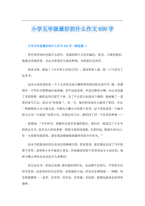 小学五年级最好的什么作文600字.doc