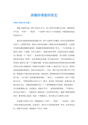 冲刺中考初中作文.doc