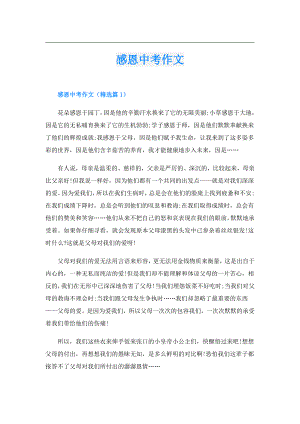 感恩中考作文.doc